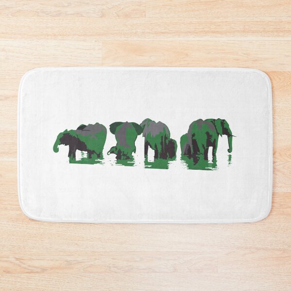 Item preview, Elephant Bath Green designed and sold by munkeymomo.
