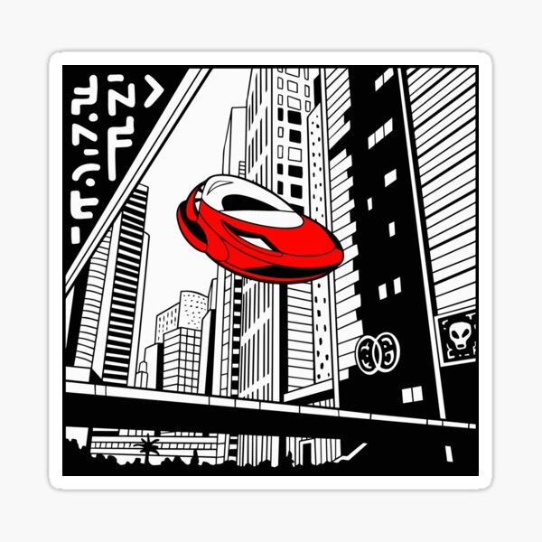 Flying taxi Sticker