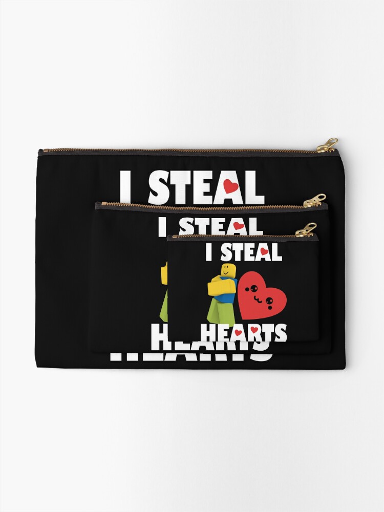 Roblox Noob I Steal Hearts Valentines Day Gamer Gift Zipper Pouch By Smoothnoob Redbubble - roblox noob with heart i d pause my game for you valentines day gamer gift v day ipad case skin by smoothnoob redbubble