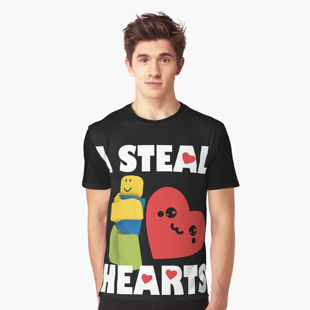 Roblox Noob I Steal Hearts Valentines Day Gamer Gift T Shirt By Smoothnoob Redbubble - how to steal t shirts in roblox