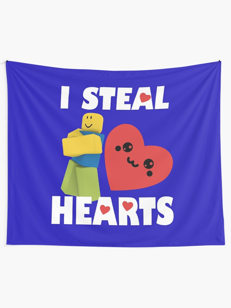 Roblox Noob I Steal Hearts Valentines Day Gamer Gift Tapestry By Smoothnoob Redbubble - roblox valentines day cards