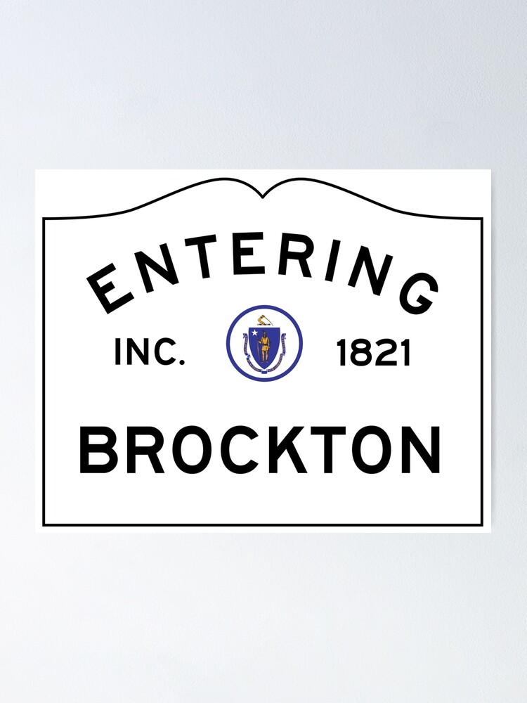 Men's Premium Cotton Entering Boston Sign Black Letters