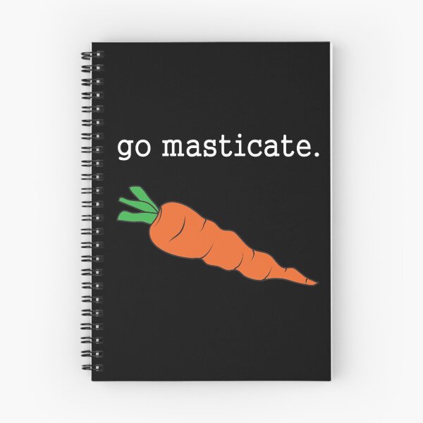 Item preview, go masticate. (carrot) <white text> designed and sold by JoyVick.