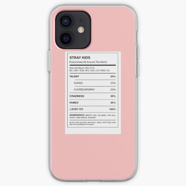Étiquette d'information Stray Kids Coque souple iPhone