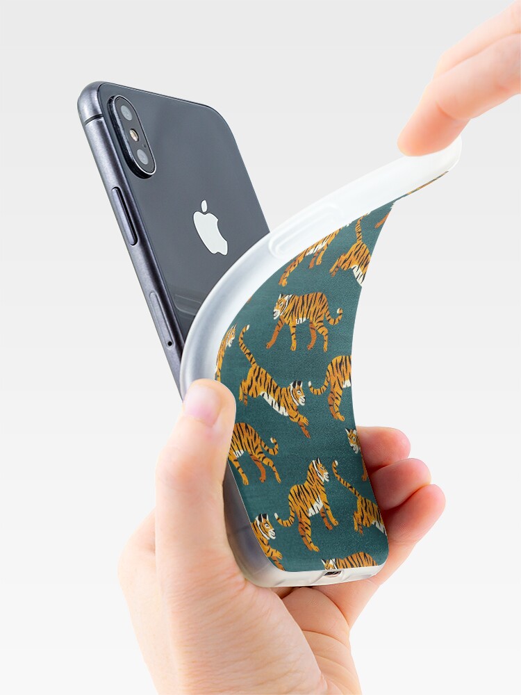 Alternate view of Bengal Tigers - Navy iPhone Case