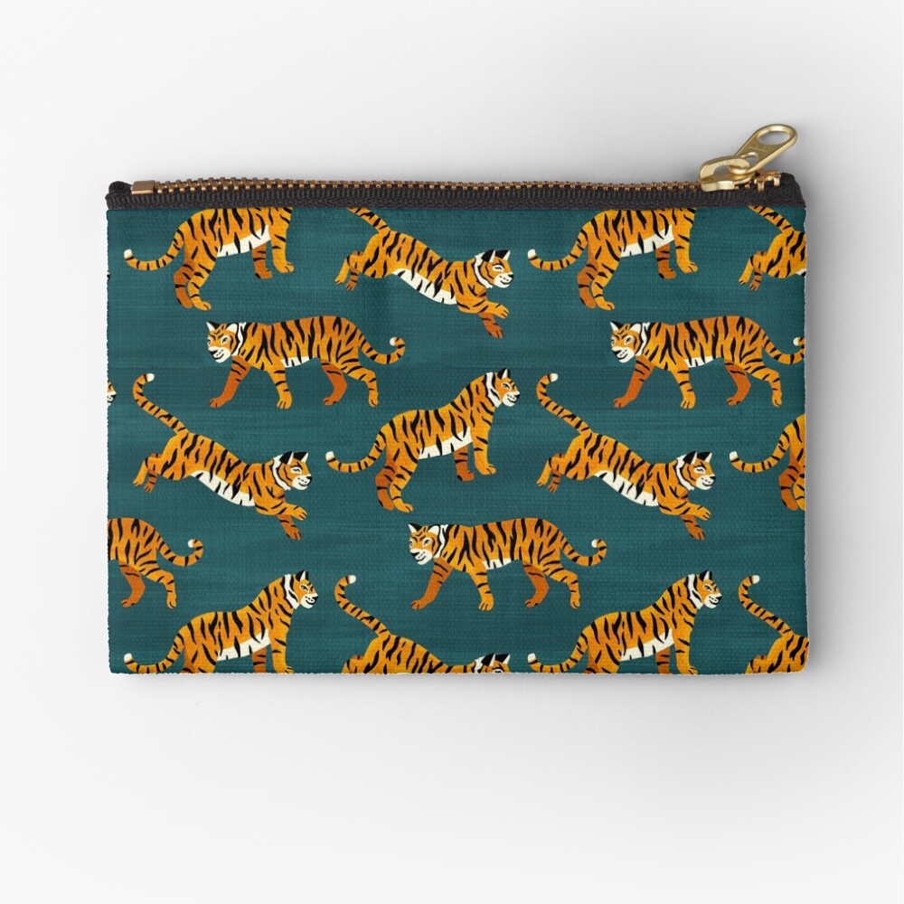 Bengal Tigers - Navy Zipper Pouch