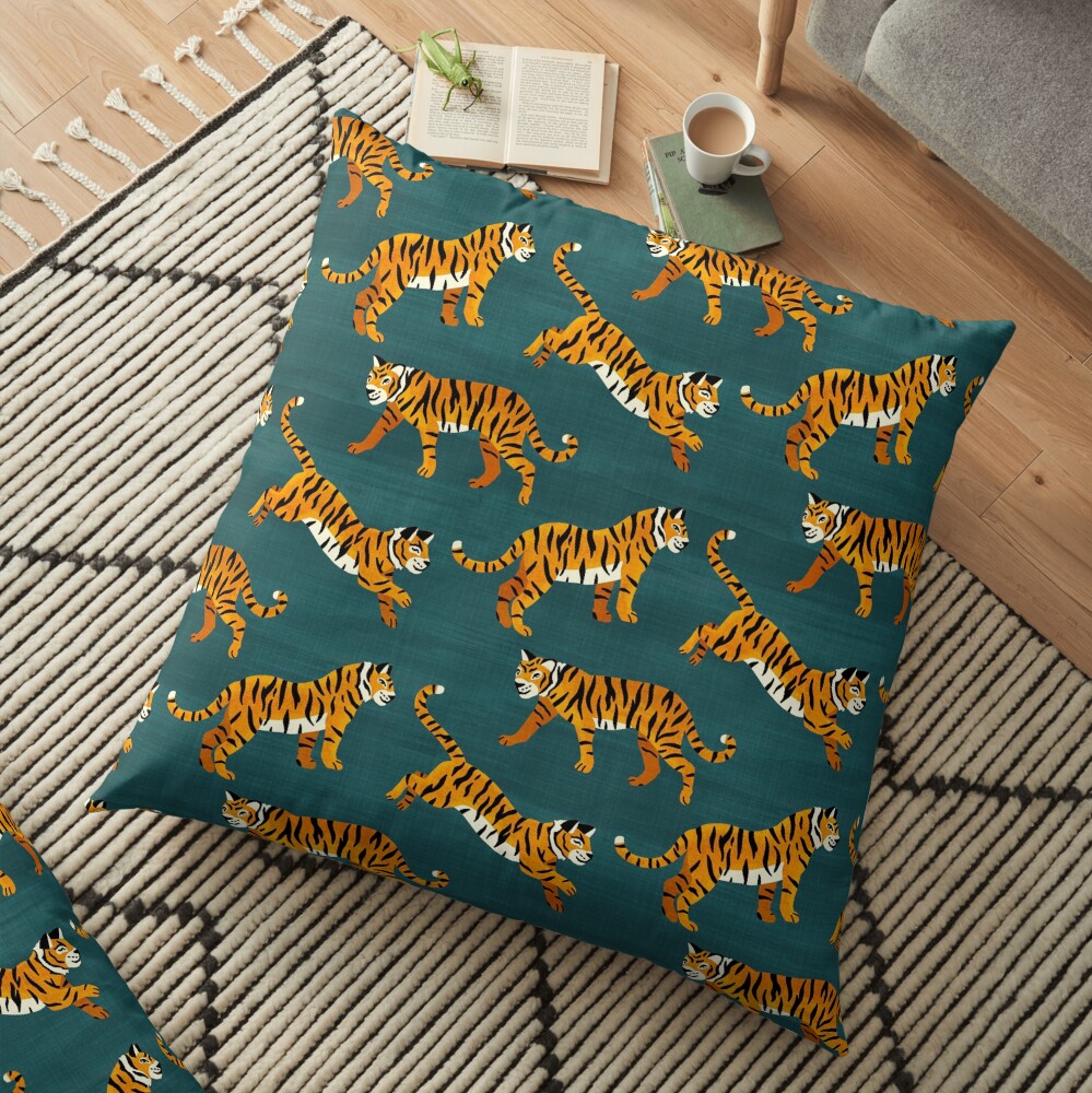 Bengal Tigers - Navy Floor Pillow