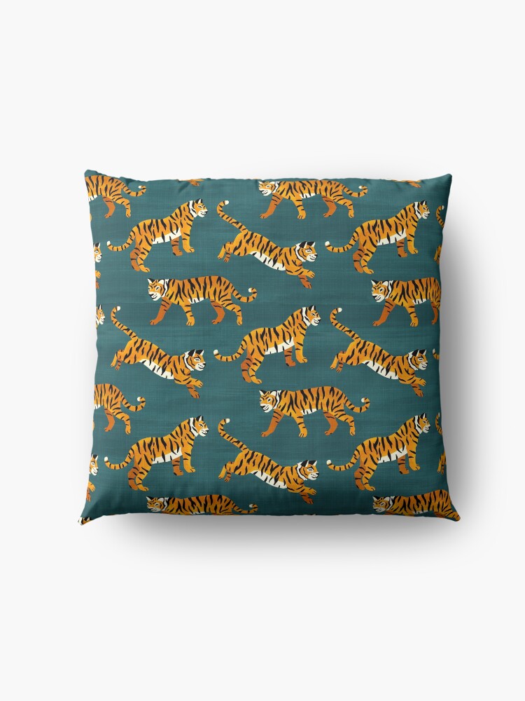 Alternate view of Bengal Tigers - Navy Floor Pillow