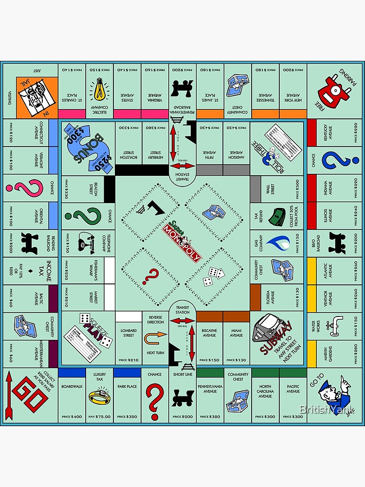 Monopoly Board Game Greeting Card for Sale by BritishYank