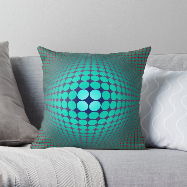 Copy of Victor Vasarely Homage 58 Throw Pillow