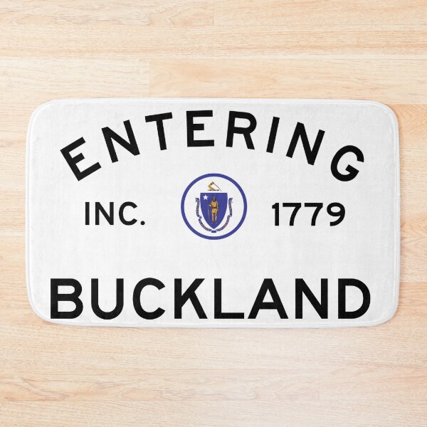 Item preview,  Entering Buckland - Commonwealth of Massachusetts Road Sign designed and sold by NewNomads.
