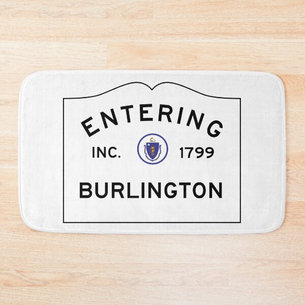 Item preview, Entering Burlington Massachusetts - Commonwealth of Massachusetts Road Sign  designed and sold by NewNomads.