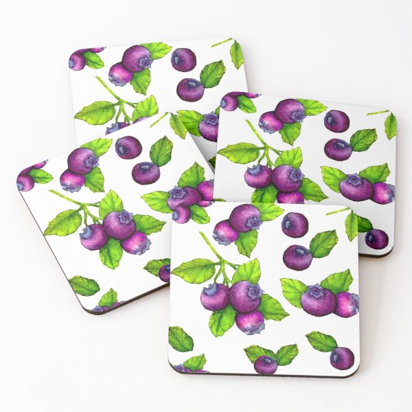Item preview, Watercolour Blue Berry Botanical Fruit Pattern  designed and sold by RosalieReeves.