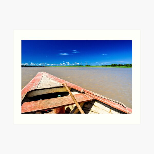 Amazon River Row Boat Art Print