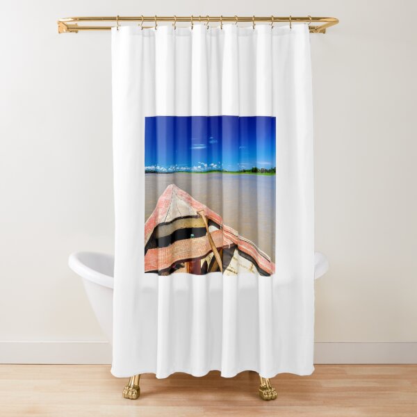 Amazon River Row Boat Shower Curtain