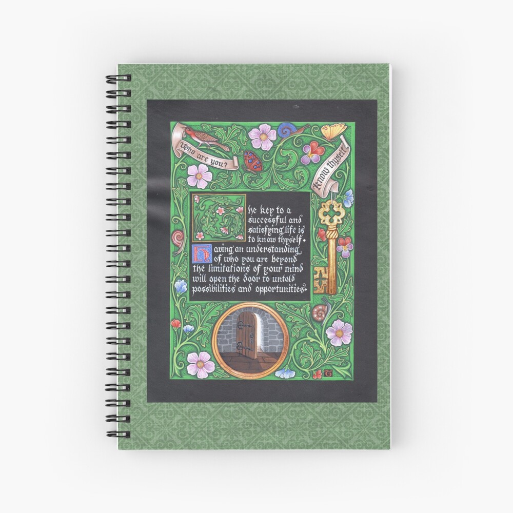Medieval Illumination - Know Thyself Spiral Notebook