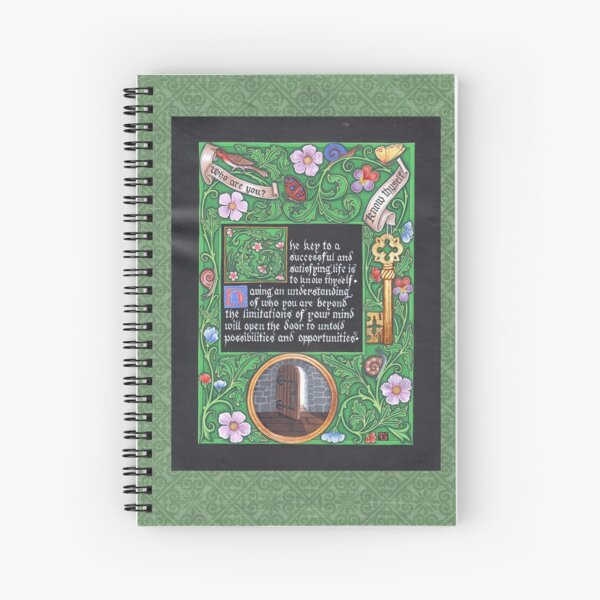 Medieval Illumination - Know Thyself Spiral Notebook