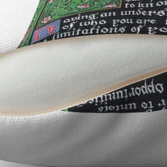 Alternate view of Medieval Illumination - Know Thyself Throw Pillow