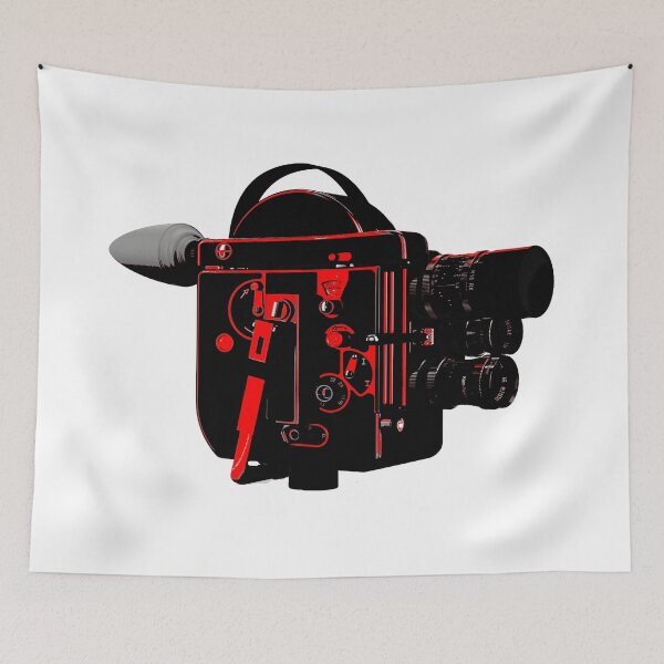 Item preview, Vintage Motion Picture Camera in Red designed and sold by stevespencetv.