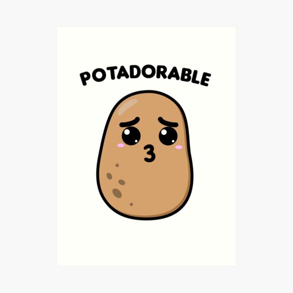 Cute Potato Art Print