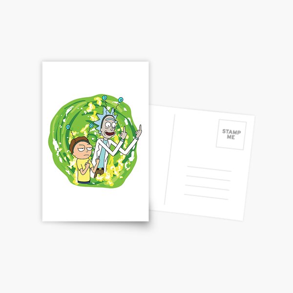 Rick and morty middle finger Postcard
