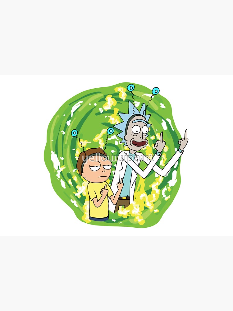 Rick and morty middle finger by yellowwpaint