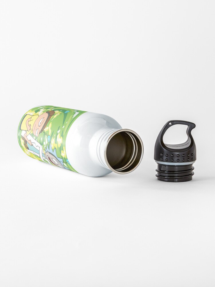 Alternate view of Rick and morty middle finger Water Bottle
