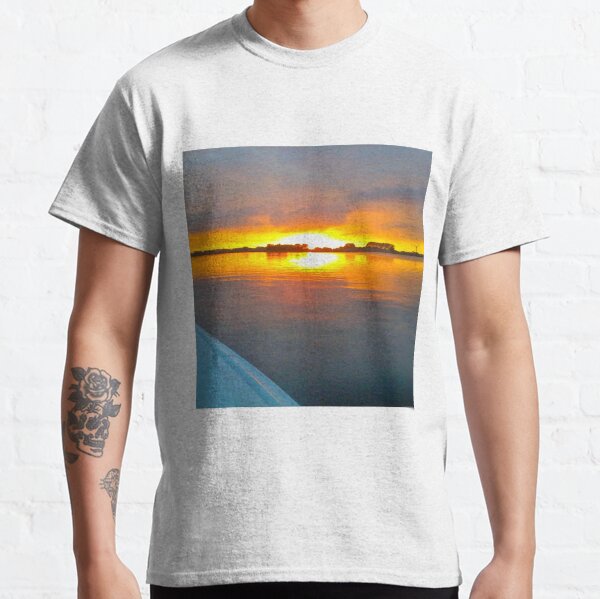 Sailing Motionless Water At Sunset Classic T-Shirt