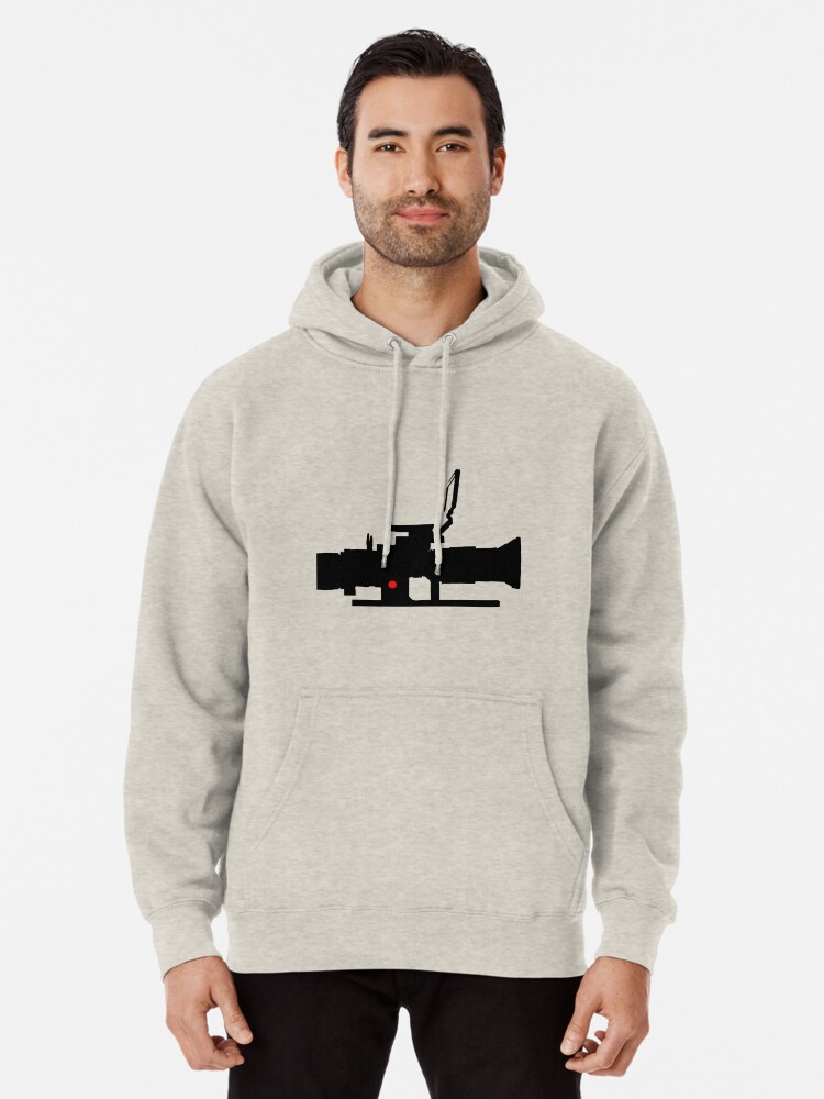 red camera hoodie