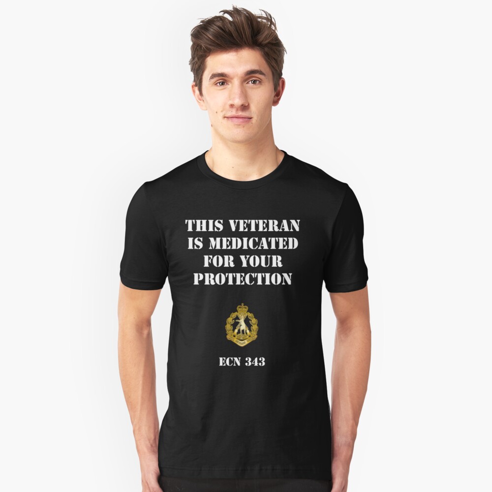 "This veteran is medicated for your protection" Tshirt by RAR343