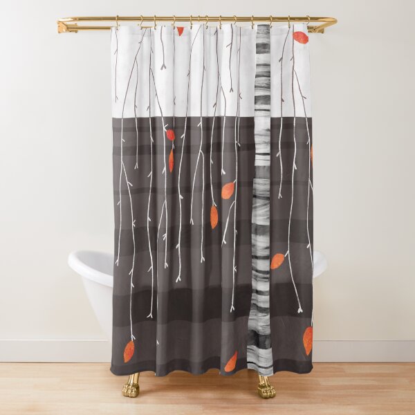 The last of the leaves Shower Curtain