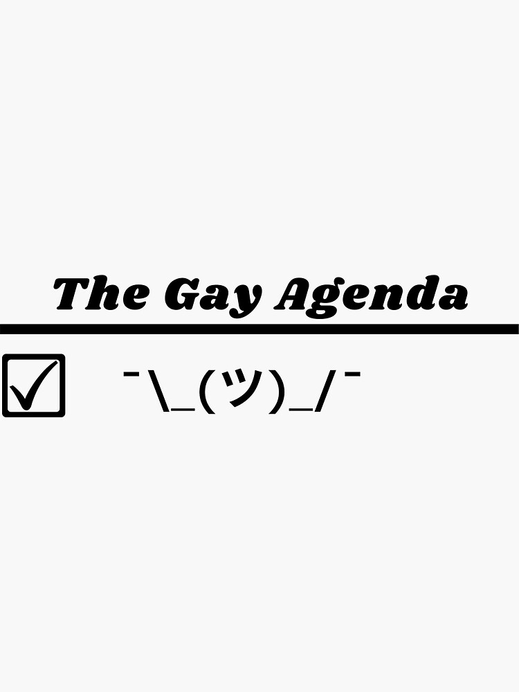 The Gay Agenda Sticker By Axlord Redbubble 2166