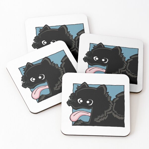 Item preview, Pomeranian - Black (Face) WHITE BG designed and sold by TheChicken.