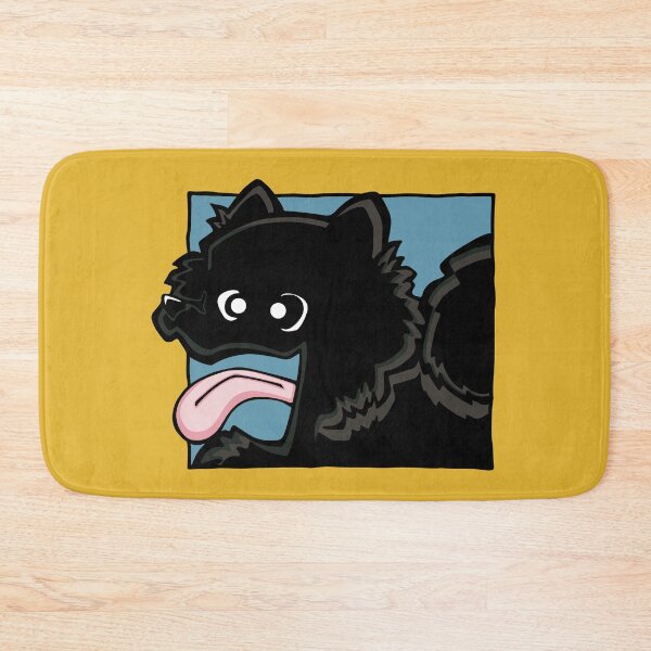 Item preview, Pomeranian - Black (Face) YELLOW BG designed and sold by TheChicken.