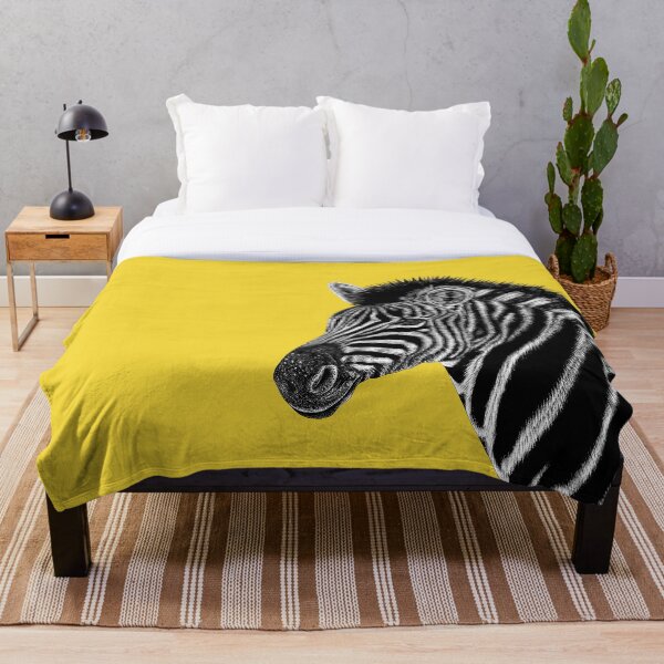 Item preview, Champans zebra - ink illustration - yellow designed and sold by LorenDowding.