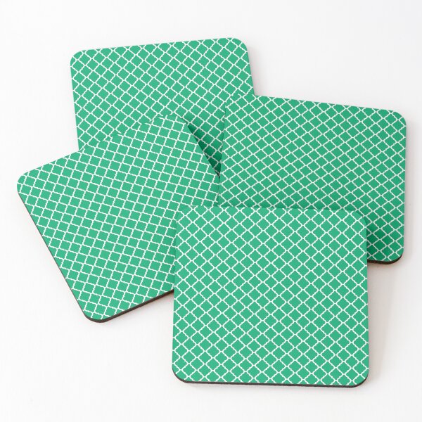 Item preview, Jade Quatrefoil Pattern designed and sold by HomeLivingCo.