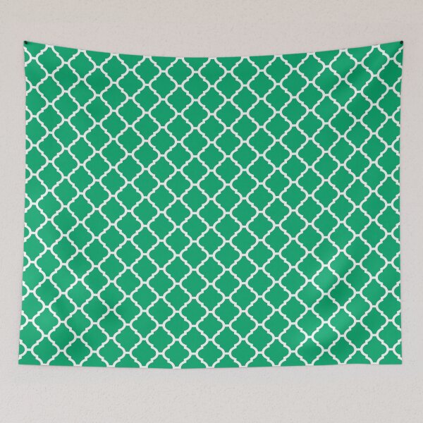 Item preview, Jade Quatrefoil Pattern designed and sold by HomeLivingCo.