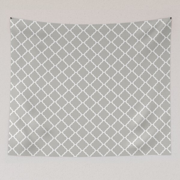 Item preview, Light French Gray Quatrefoil Pattern designed and sold by HomeLivingCo.