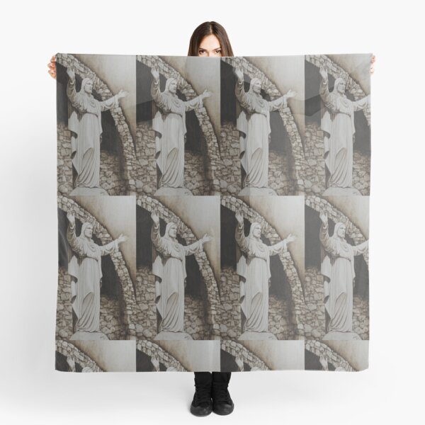 Christ of the Mines Pyrography Art Scarf