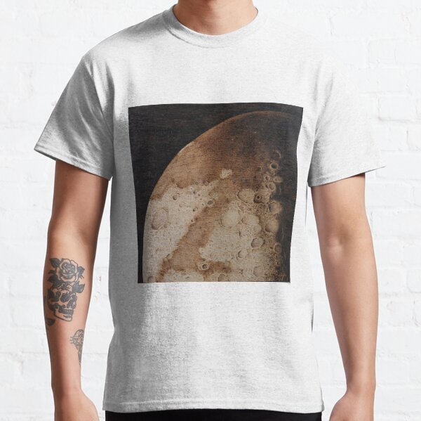 Cratered Moon pyrography art Classic T-Shirt