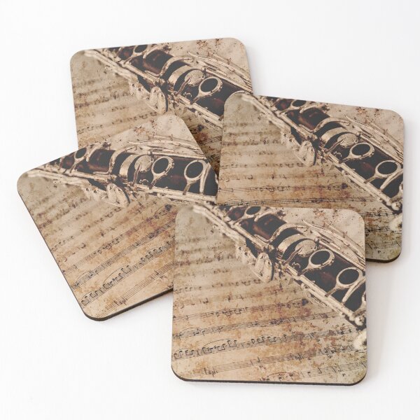 Item preview, Clarinet musical note background designed and sold by Grégory DUBUS.