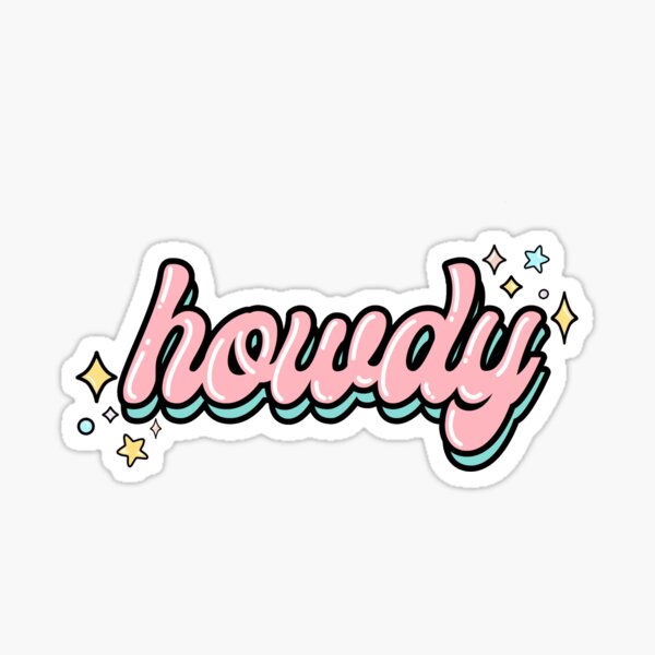 Mini Howdy Vase Sticker Howdy Vinyl Sticker Stickers for