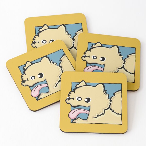 Item preview, Pomeranian - Cream (Face) YELLOW BG designed and sold by TheChicken.