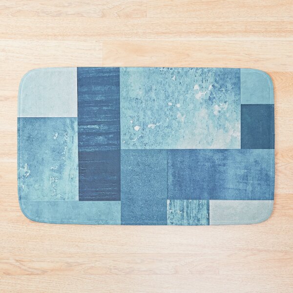 Item preview, Shades of Blue Watercolor Patchwork / Original Artwork designed and sold by FuzzyHoney.