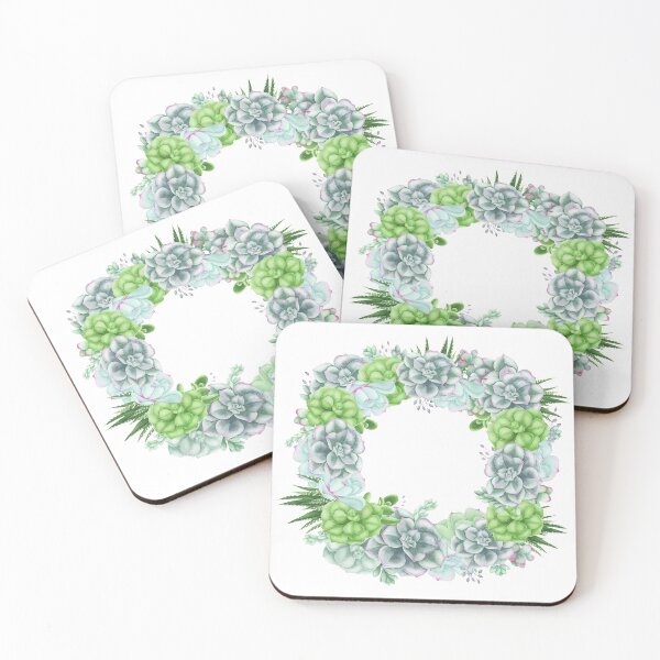 Item preview, Cartoon Succulent Cactus Plant Wreath Drawing designed and sold by JMSD.