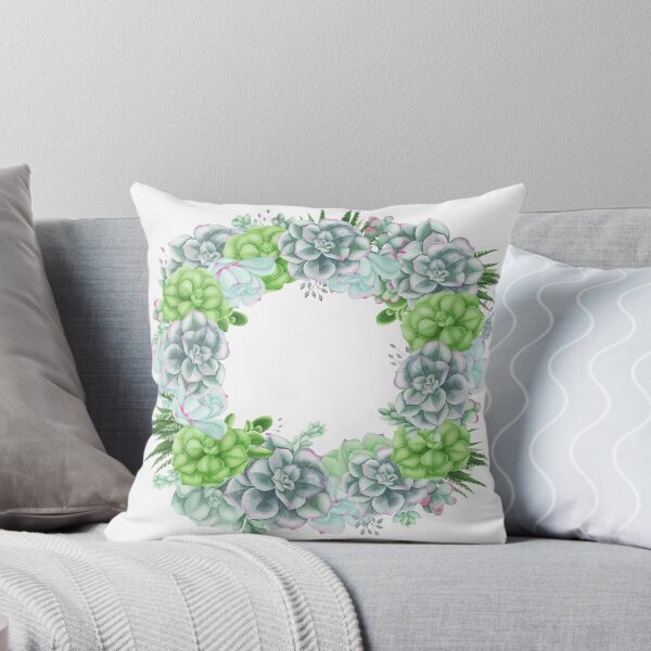 Item preview, Cartoon Succulent Cactus Plant Wreath Drawing designed and sold by JMSD.