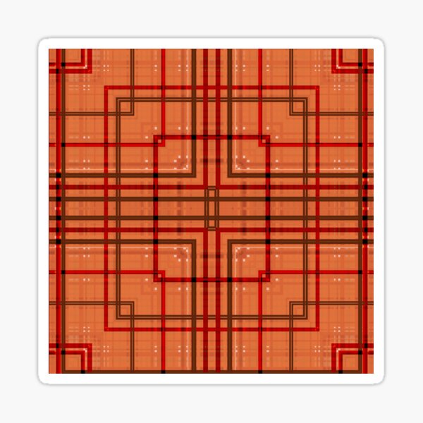 Item preview, Rust Orange Stripe Block Pattern designed and sold by Sheila Wenzel Ganny.