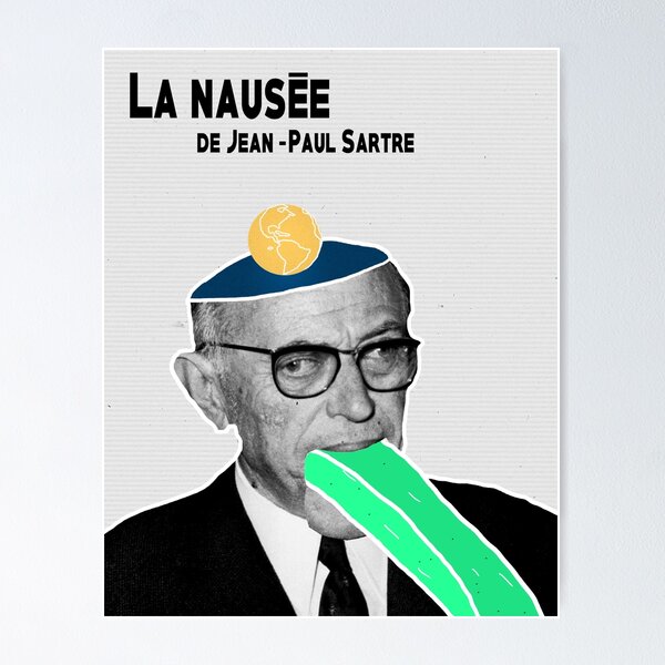 Book Cover Nausea, Jean - Paul Sartre, 1979 Poster for Sale by Julio  Benitez