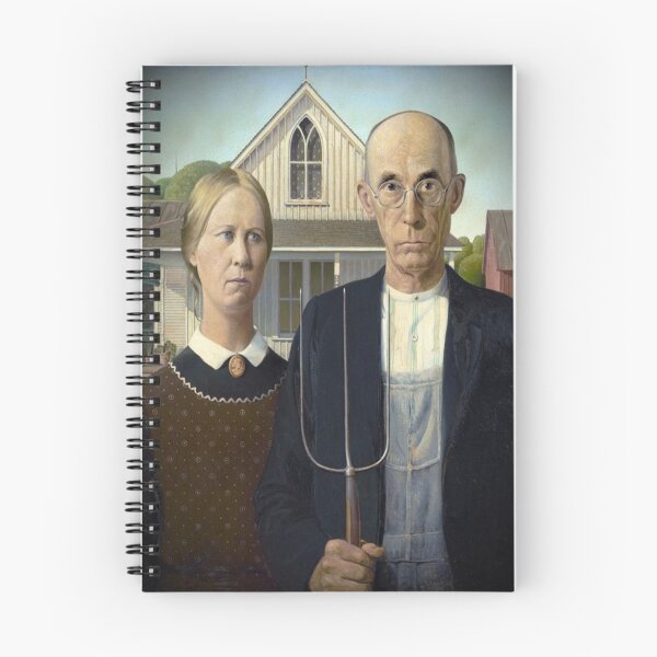 Item preview, American Gothic by Grant Wood designed and sold by Zachariahs' Odd Shop.