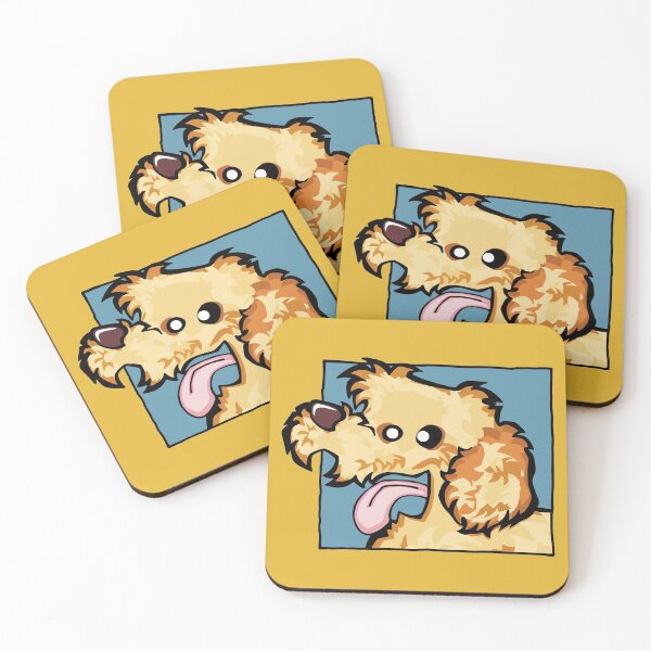 Item preview, Labradoodle - Apricot (Face) YELLOW BG designed and sold by TheChicken.